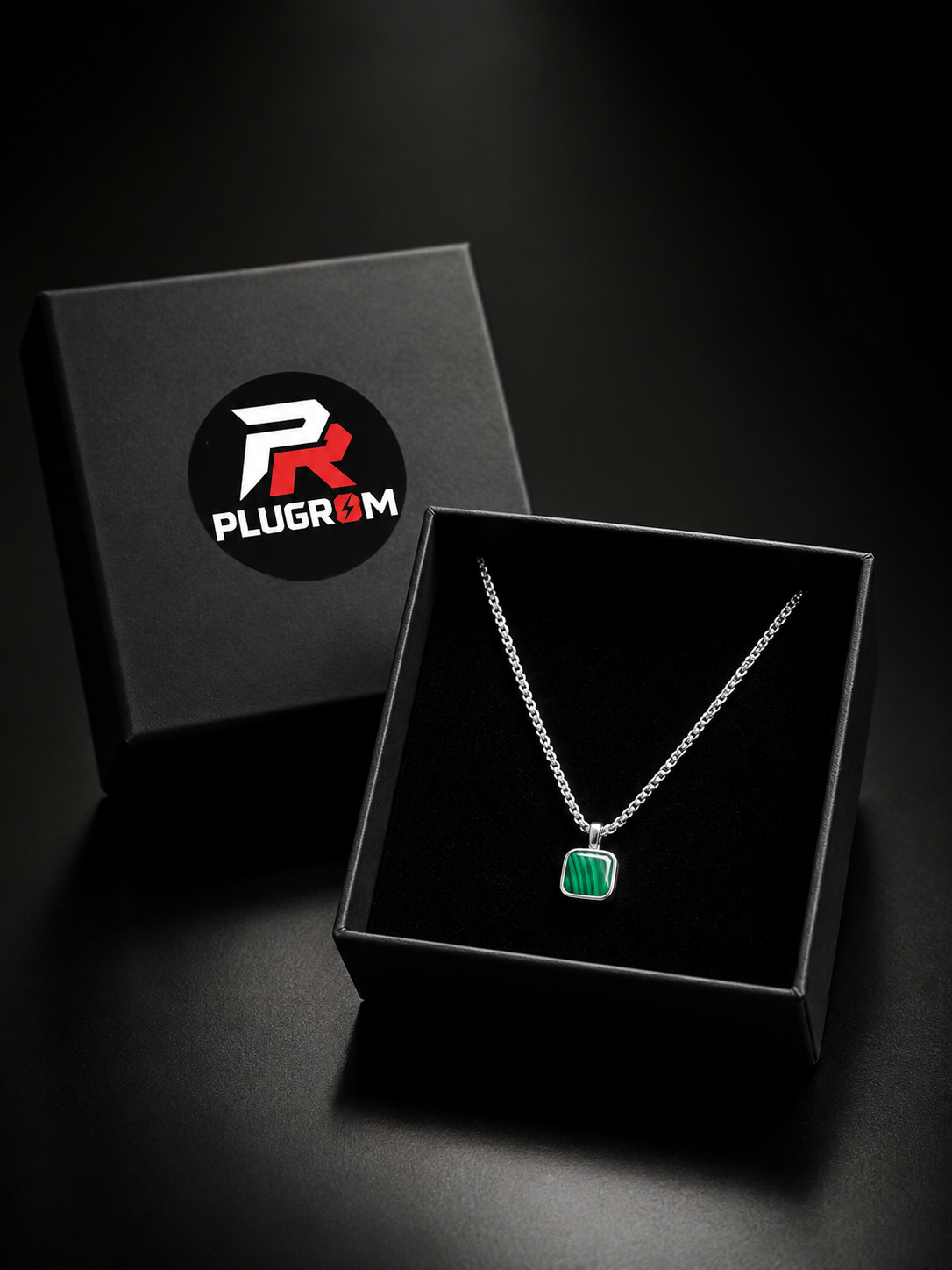 Malachite Square Necklace