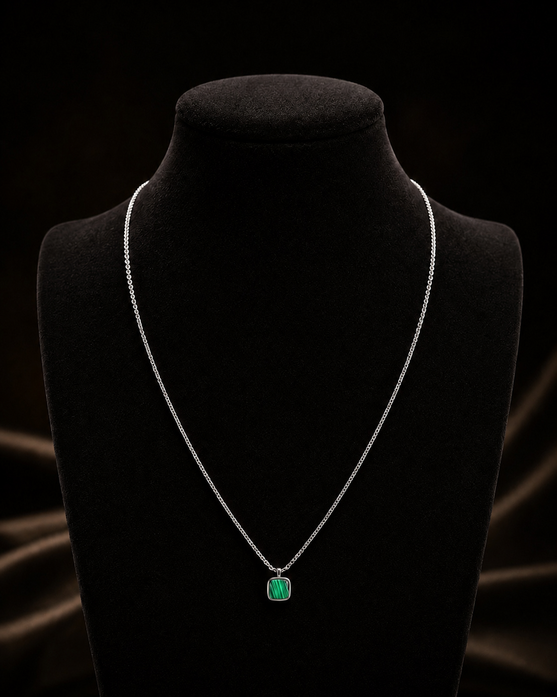 Malachite Square Necklace