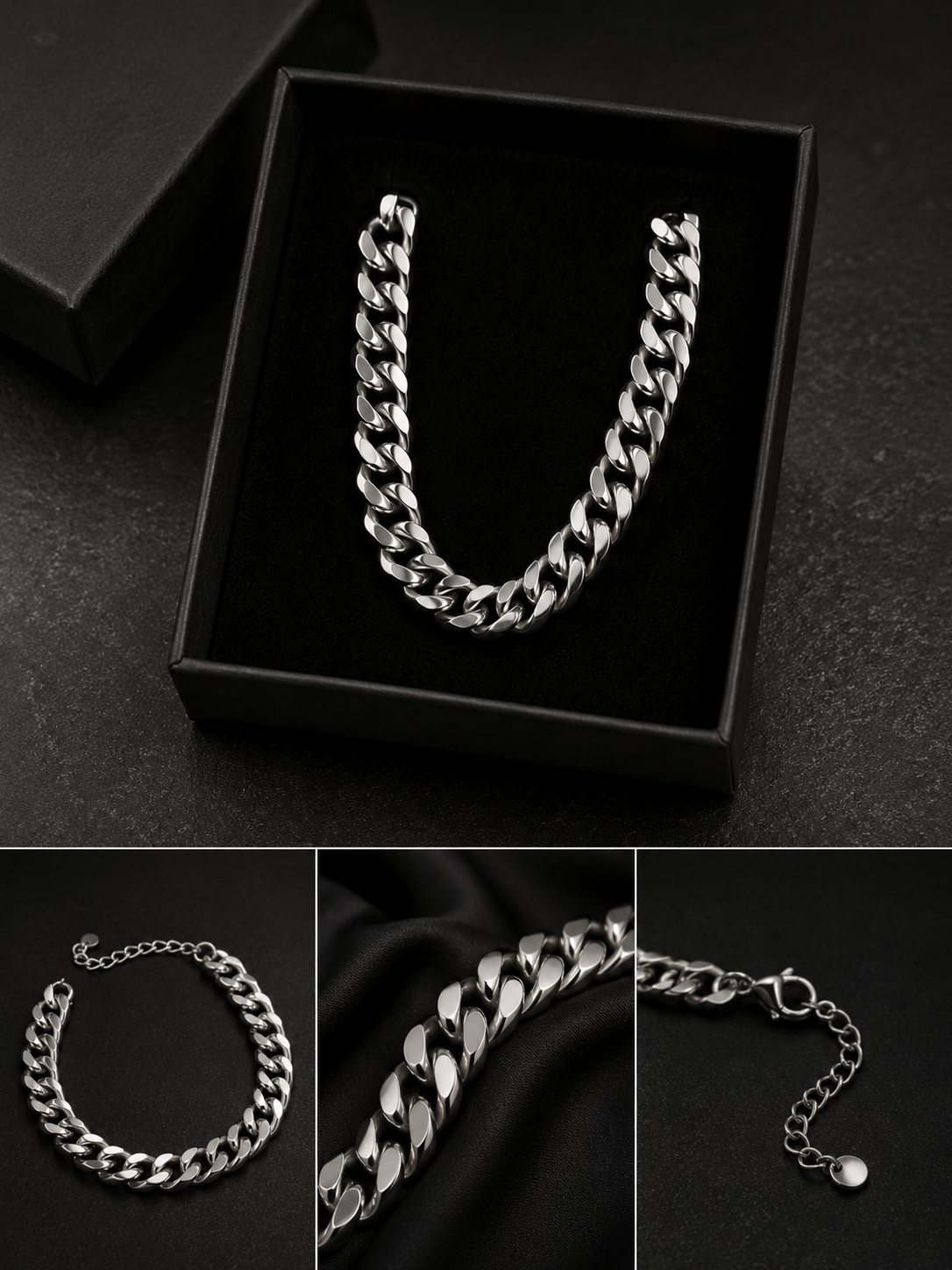 Cuban  Silver Bracelet