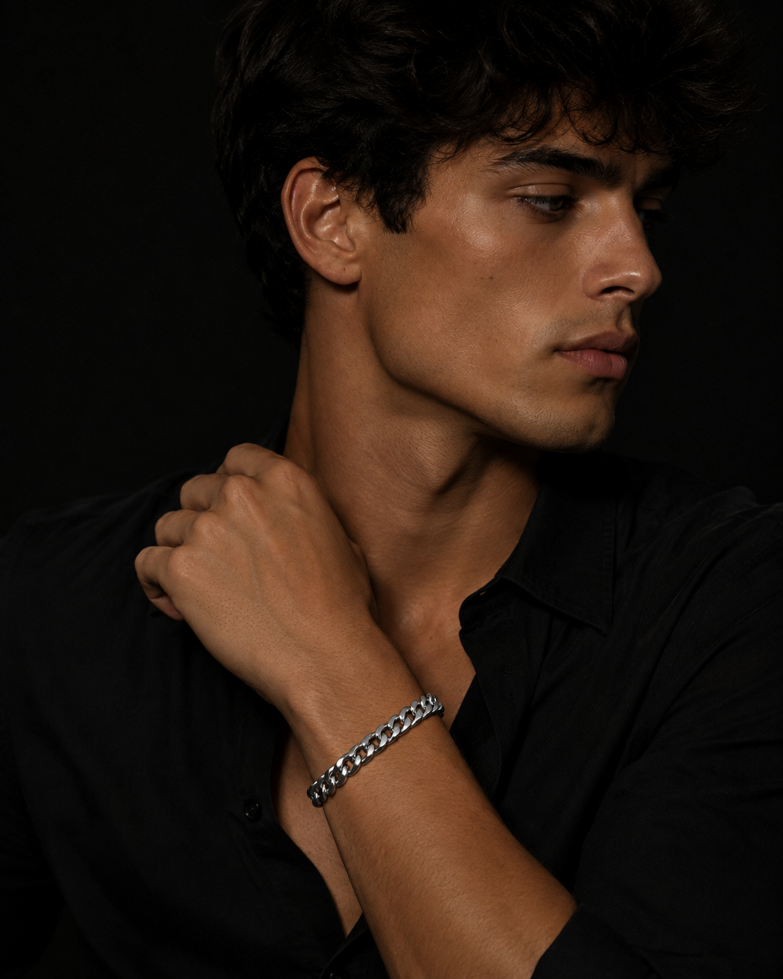 Cuban  Silver Bracelet